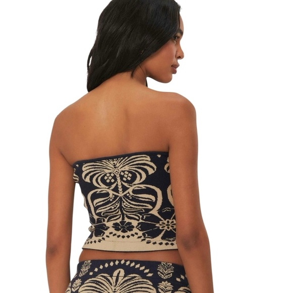 NWT Farm Rio Set Navy and Cream Anika Skirt and Top Size XS - Picture 4 of 4